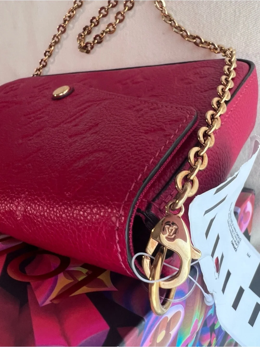 Louis Vuitton Red Felicie Empreint